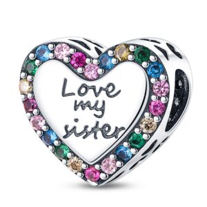 Pac293-colored stone sisters charm