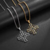 Wholesale Templar stainless steel cross necklace