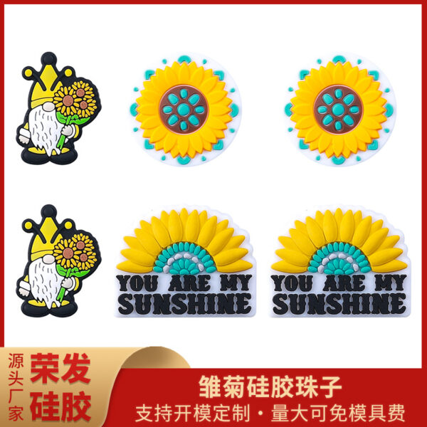 Wholesale 20PCS Turquoise Daisy DIY Jewelry Silicone Beads