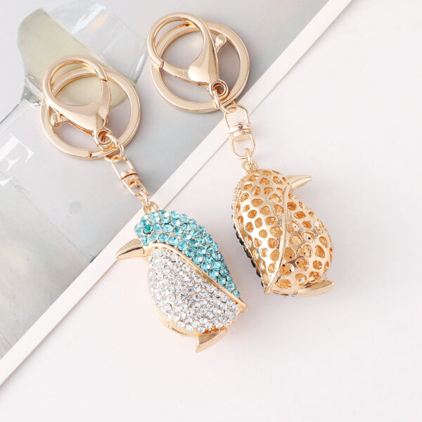 Wholesale Cartoon Cute Diamond Set Penguin Ocean Series Keychain