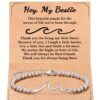 Wholesale Wave Silver Bead Wave Pendant Lobster Buckle Adjustable Bracelet