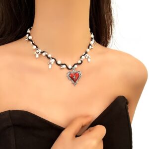 Heart-shaped pendant necklace - ZX0035