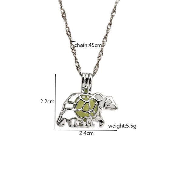 Wholesale Luminous Polar Bear Pendant Glowing Alloy Necklace