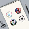 Wholesale 60 Cute Cartoon Soccer Waterproof Vinyl Stickers