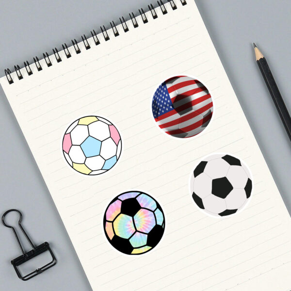 Wholesale 60 Cute Cartoon Soccer Waterproof Vinyl Stickers