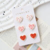 Wholesale Valentine's Day Cute Peach Heart Cookies Acrylic Earrings