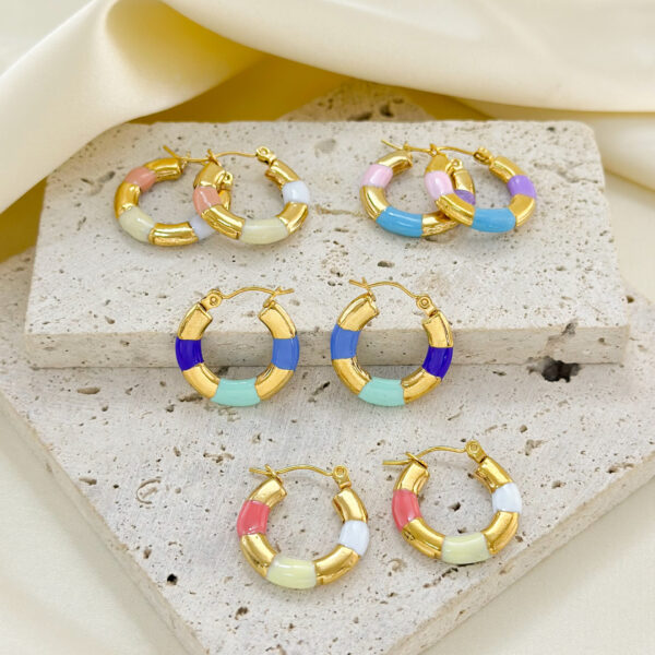 O1CN01hAVijG2DNwO3QSerX_2216336188598-0-cib Wholesale titanium steel color earrings niche dopamine earrings