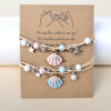 Wholesale hand woven bracelet starfish shell small bell student girlfriends gift friendship