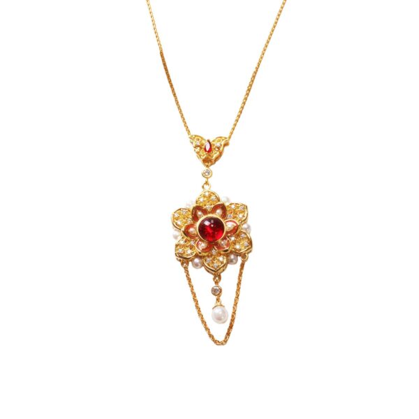 Wholesale Gold Heart Pendant Necklace Luxury Choker