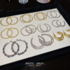 Wholesale Cool Full Diamond Hoop Earrings Exaggerated Large Earrings