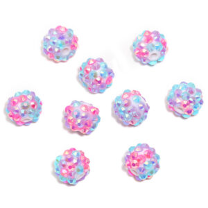 Blue powder resin beads / 12mm