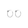 Wholesale Zircon single diamond plain hoop ear clip, extremely thin C-shaped earrings