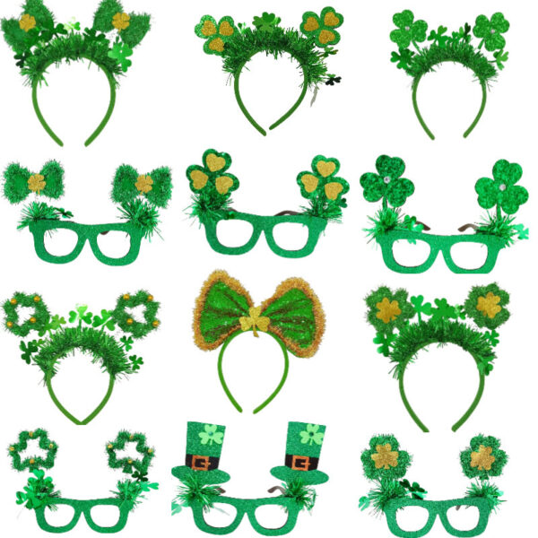 Wholesale St. Patrick's Lucky Clover Headband Set