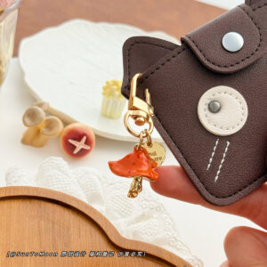 Orange small mushroom-pendant / Individual package