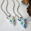 Wholesale Skull Animal Head Luminous Necklace Alloy Faucet Luminous Sweater Chain