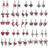 Wholesale Dark Gothic Red Love Cross Butterfly Earrings