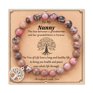 8mm rhodolite+nanny card / 19cm