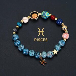 Pisces - Blue Black Spotted Stone