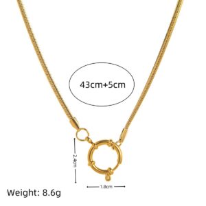 Snake bone large live ring chain (18mm)