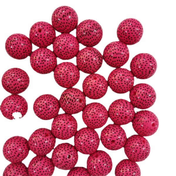 O1CN01hIl0lF1QErIAoGt5D_2201245431945-0-cib Wholesale 5pcs 20MM Rose Red Pitaya Printed Beads