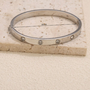 Stainless steel color diamond bracelet s2