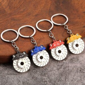 Wholesale Creative brake discs wheel hubs calipers metal keychains