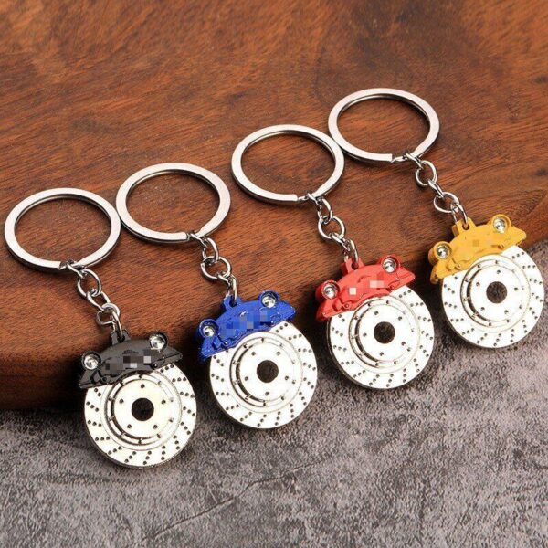 Wholesale Creative brake discs wheel hubs calipers metal keychains