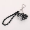 Wholesale Ripped Denim Heart Buckle Wrist Strap Keychain