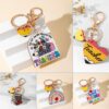Wholesale Teacher's Day Rainbow Wooden Brand Tassel Keychain
