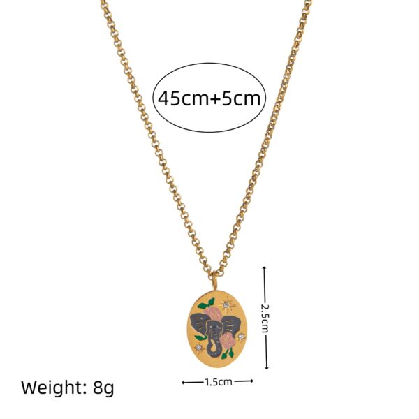 Wholesale Colorful flower heart pendant stainless steel necklace