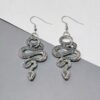 Wholesale Alloy Python Ancient Silver Earrings Jewelry Halloween Earrings