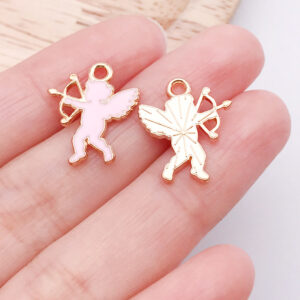1 pink oil dripping cupid 17x15x1mm-0.85g-25208