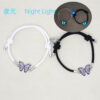 Wholesale Couple Bracelet Luminous Butterfly Alloy Love Magnetic Luminous Handmade