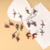 Wholesale Dark Gothic Red Love Cross Butterfly Earrings