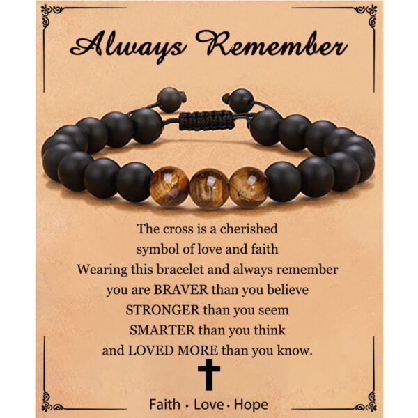 Wholesale Tiger Eye Stone Round Bead Black Matte Bracelet