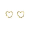 Wholesale White copper heart-shaped plain ring Valentine's Day earrings