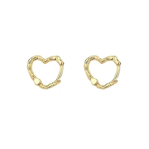 Wholesale White copper heart-shaped plain ring Valentine's Day earrings