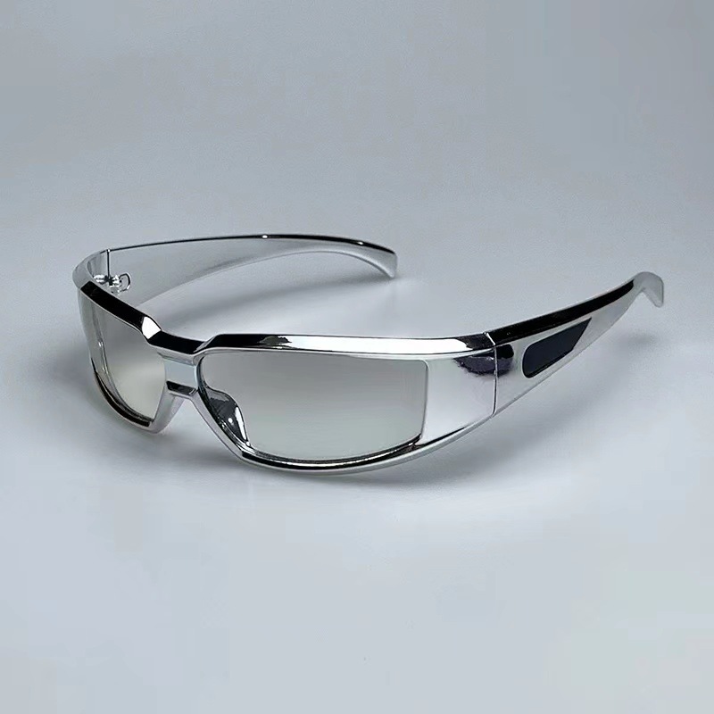 Wholesale Sier Light Technology Style Square Reflective Sier Frame Glasses