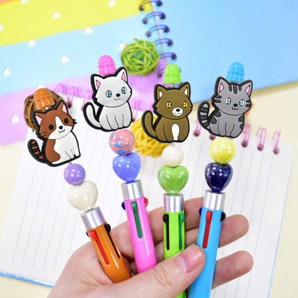 Wholesale Random 100pcs Cute Cartoon Cat Series DIY Pvc Soft Glue Beads