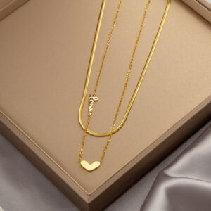 Double-layer love letter necklace