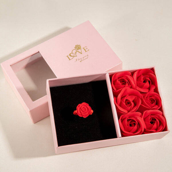 O1CN01hdXKEU22VlNqdMReB_1717797126-0-cib Wholesale Red Rose Resin Valentine's Day Ring