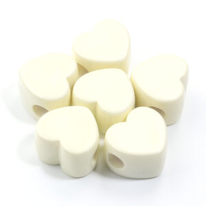 Heart beige / 19.5*21.5mm aperture 6.2mm
