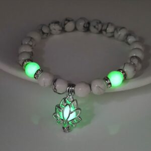 8mm natural white turquoise green light
