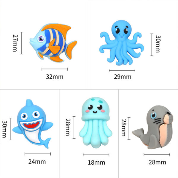 O1CN01hhS2EK1l4QNrZIG9w_2219500044765-0-cib Wholesale 5pcs Marine Animal Rubber Accessories Loose Beads