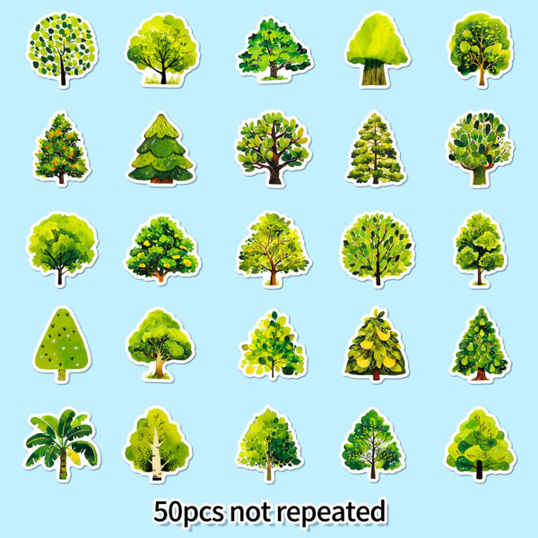 O1CN01hhasvq1MMPQiQlUBn_2213367401420-0-cib Wholesale 50 Cute Cartoon Green Trees Graffiti Stickers