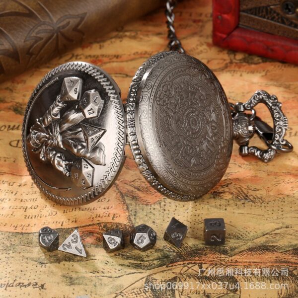 Wholesale Board game set dice character mage pocket watch