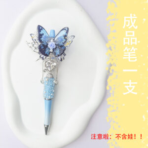 A set of finished pens with blue flower butterflies (excluding baby)