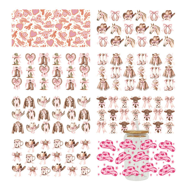 Wholesale UV Transfer Paste Glass Crystal Label Crystal Paste Cross-border Special Paste for 16oz Glass Cup 23cmX11cm