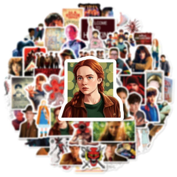 Wholesale 54pcs Cute Cartoon Character Waterproof Vinyl Stickers