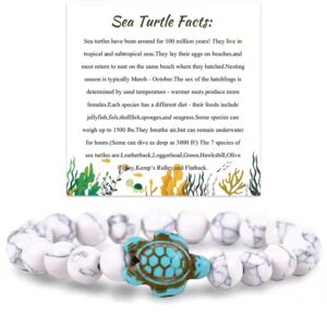 White turquoise turtle bracelet